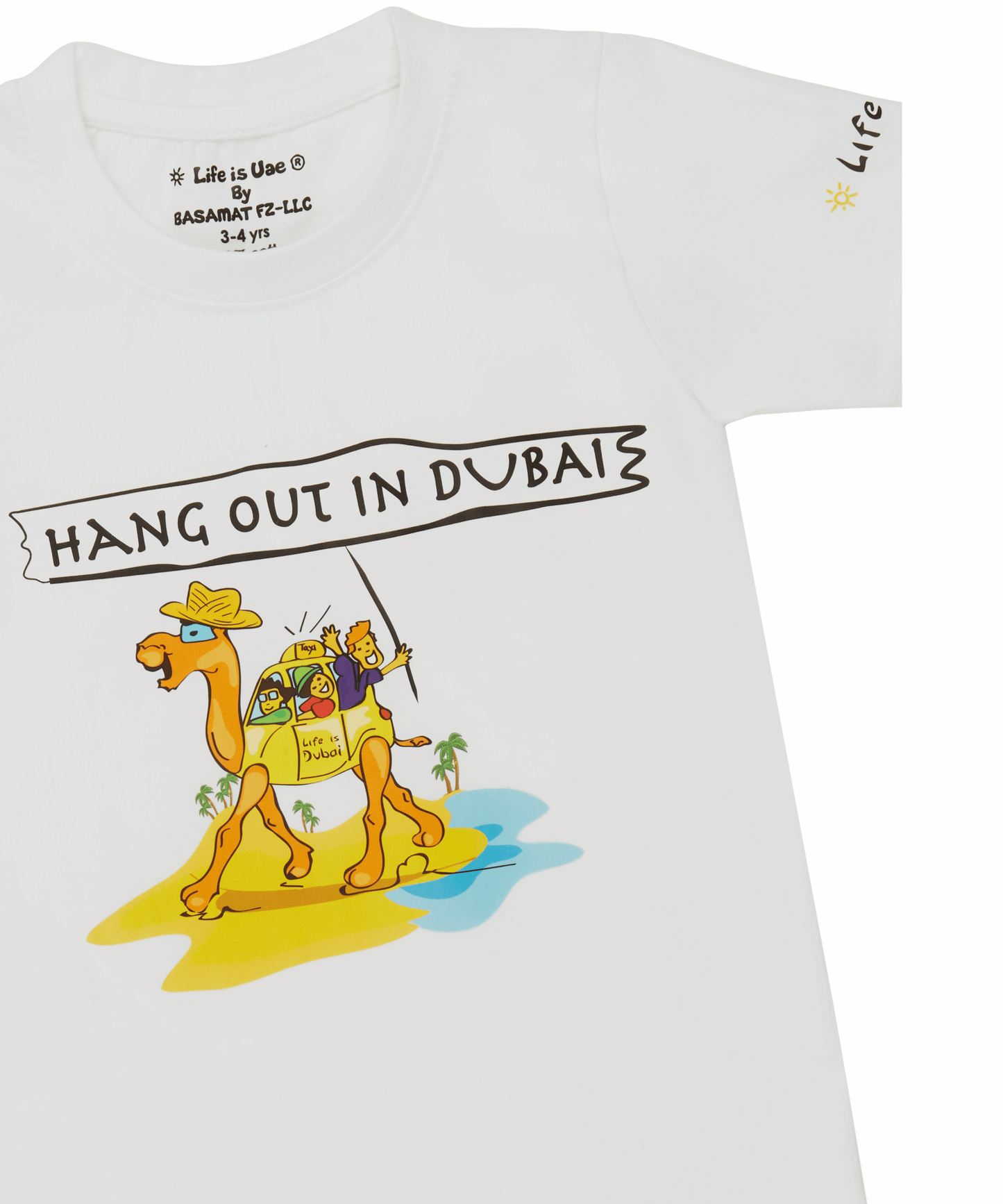 Kids' Hang Out in Dubai T-Shirt - Fun Camel Souvenir Gift - Life Is UAE