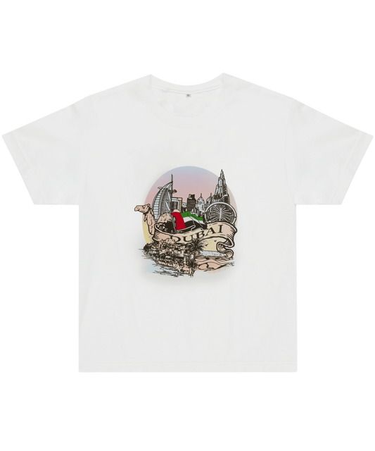 Adults' Dubai Landmarks T-Shirt - Color-Changing Under Sun - Unique Souvenir Gift - Life Is UAE