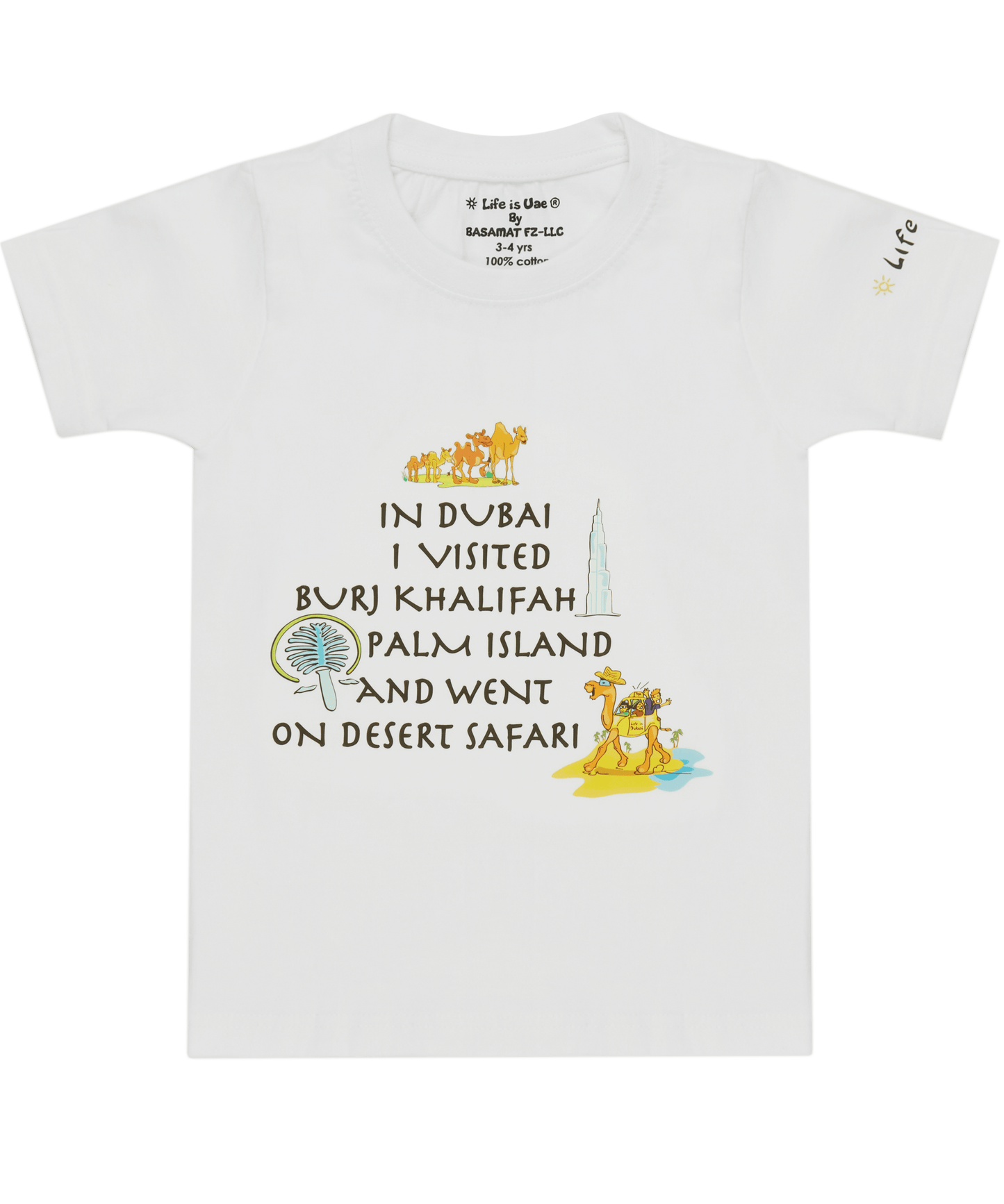Kids' T-Shirt - In Dubai I Visited White- Fun Souvenir Gift - Life Is UAE