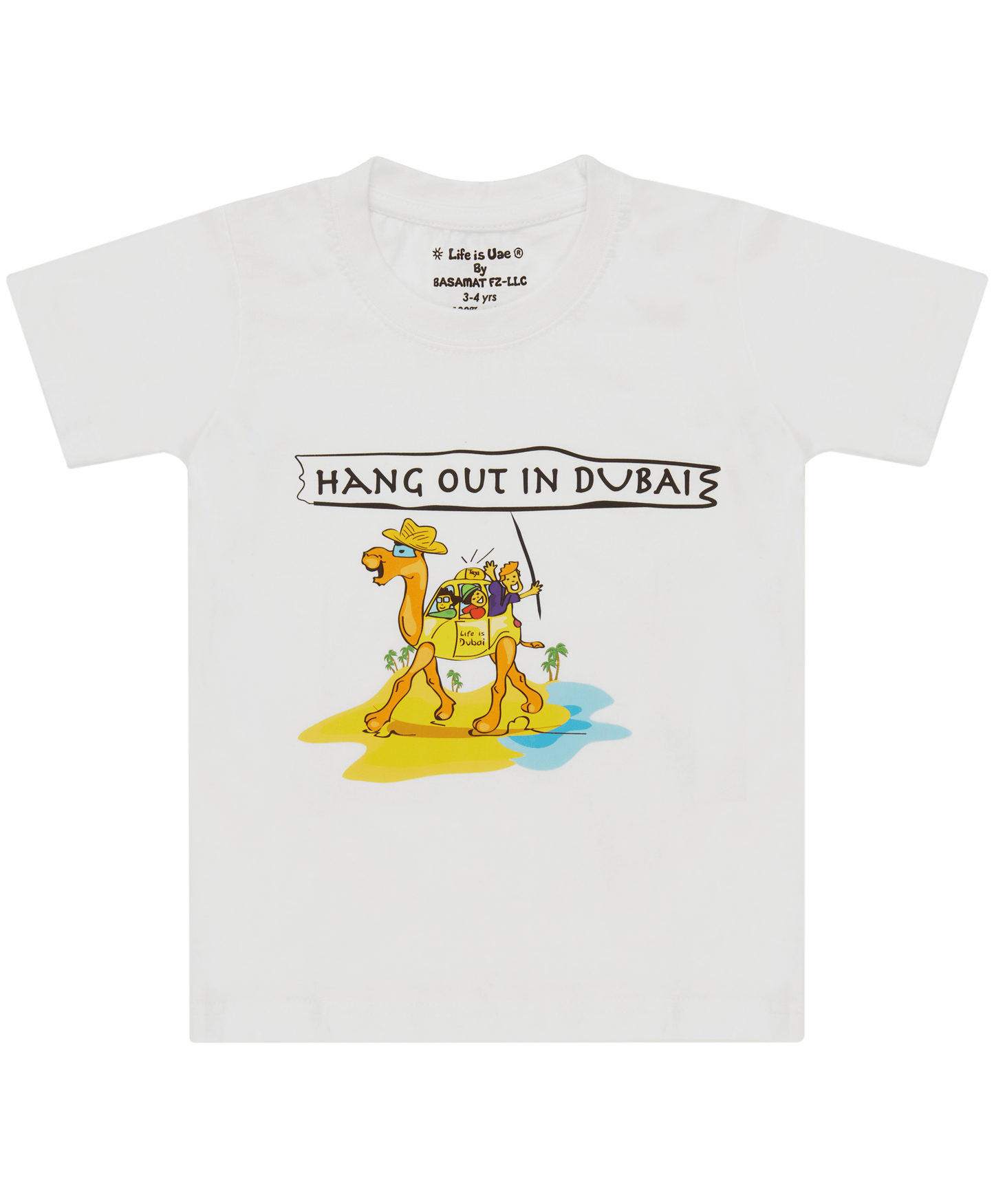 Kids' Hang Out in Dubai T-Shirt - Fun Camel Souvenir Gift - Life Is UAE